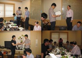 2012.6.21 퇴직자(김경현,이성기,홍길임) 공로패 등 전달 및 저녁식사